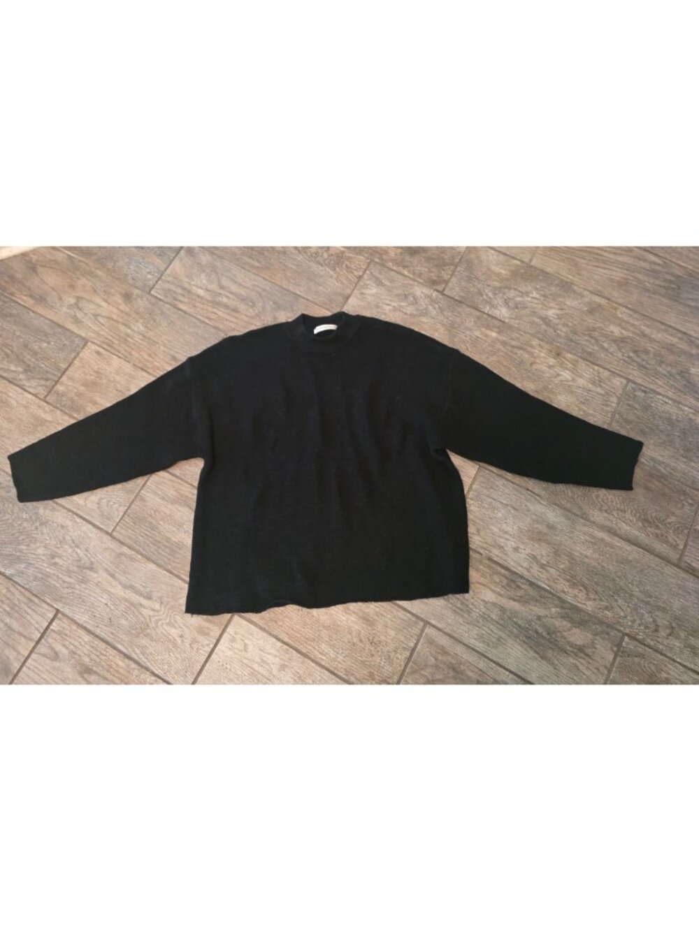 Zenana Black 2 Piece Oversized Sweater Shorts Knit Lounge Set S - EUC - Picture 5 of 12